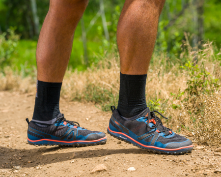 Pantofi sport barefoot XERO SHOES SCRAMBLER LOW Bărbați – Negru, albastru & portocaliu [9]