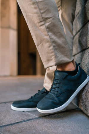 Sneakers barefoot XERO SHOES GLENN Bărbați – Negru & alb [1]