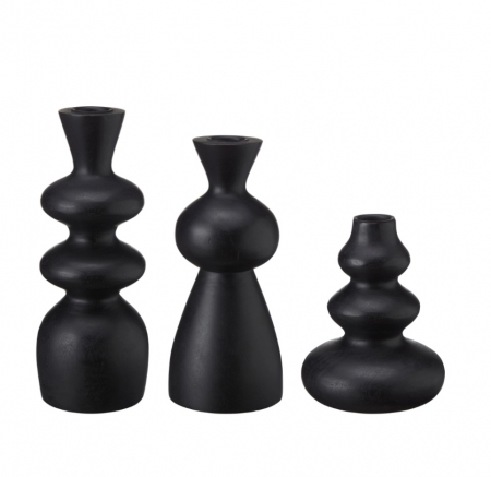 Decoratiuni de Interior - Set 3 sfesnice din lemn