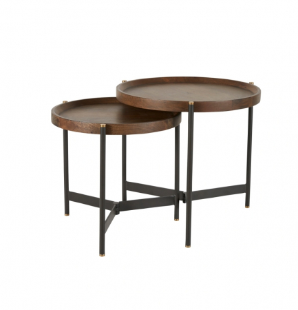 Decoratiuni de Interior - Set doua masute cafea lemn de mango