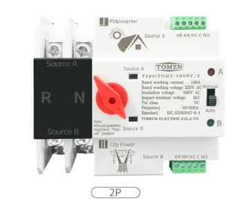 2P 220V 125A Comutator automat transfer intre retea publica si invertor [2]