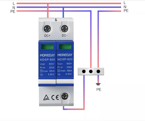 2P 600V Descarcator Protectie Curent Continuu 2P 600V 20KA-40KA [5]