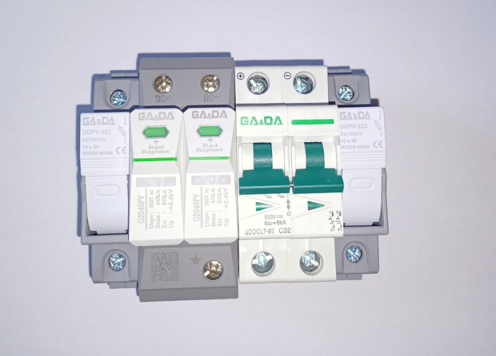 KIT1 500V pentru tablou de protectie sistem fotovoltaic 3 - 5KW, monofazic, uz rezidential  - GA&DA [2]