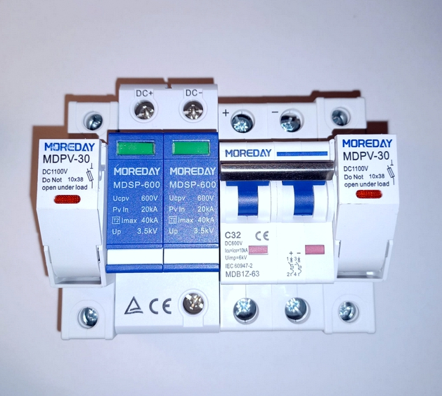 KIT2 600 V pentru tablou de protectie sistem fotovoltaic 3 - 5KW, monofazic, uz rezidential - Moreday [2]