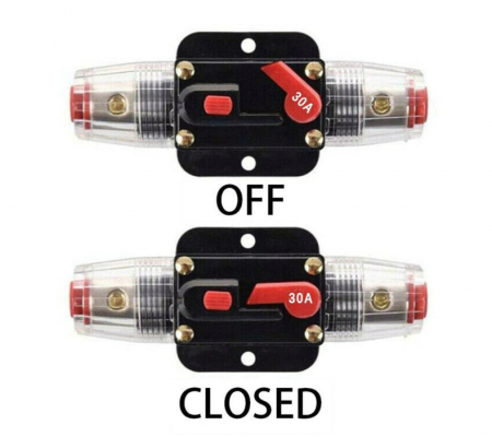 40A Siguranta Automata DC 12-48V, Siguranta  cu Resetare Manuala, Circuit Breaker Impermeabil [1]
