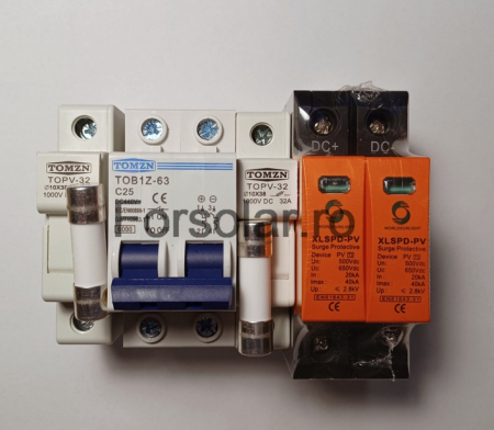 KIT6 440V/500V pentru tablou de protectie sistem fotovoltaic 3 - 4.5KW, monofazic, uz rezidential - Raldio [1]
