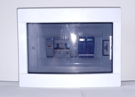 Tablou protectie DC - Tablou de protectie sistem fotovoltaic 3 - 5KW, monofazic, uz rezidential, TVA 5%