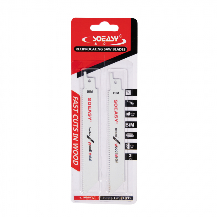 Set 2 lame 150*19*0.9 10TPI universal BIM, pentru fierastrau pendular sabie [1]