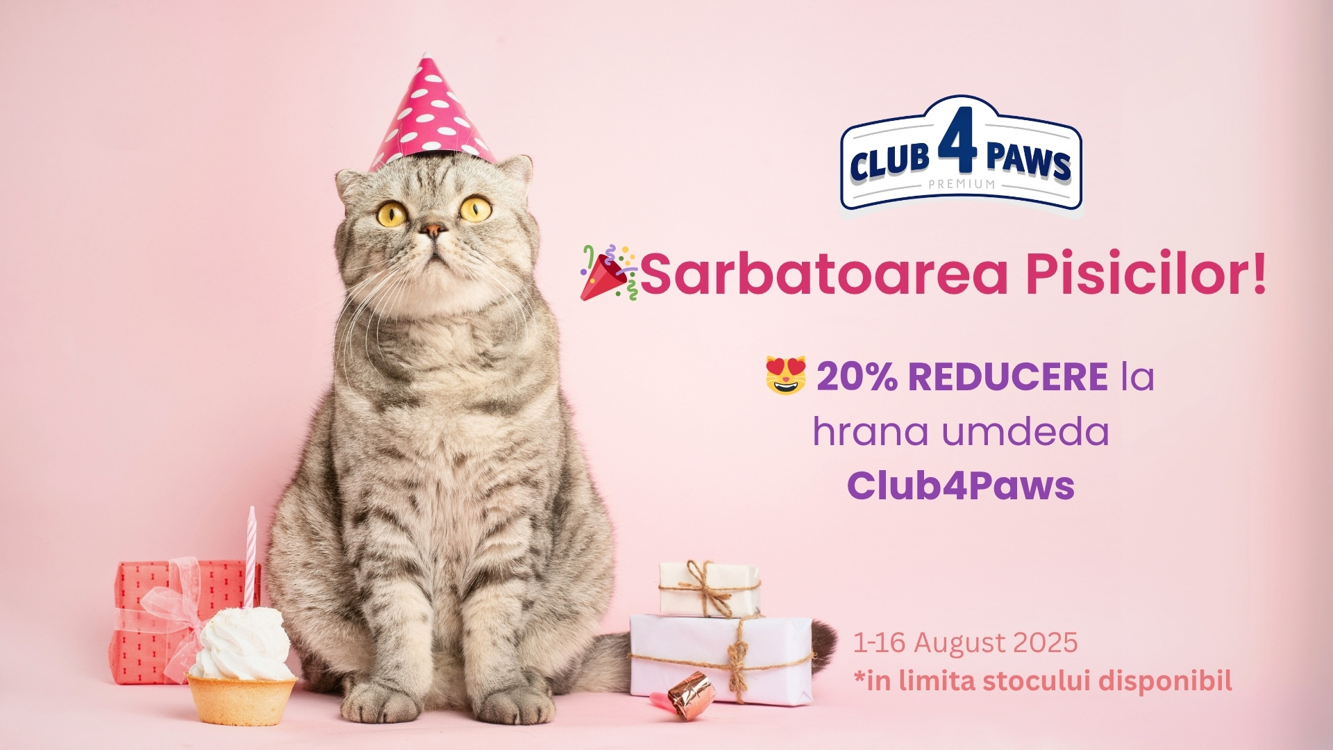 20% reduceri hrana umeda C4P pisici