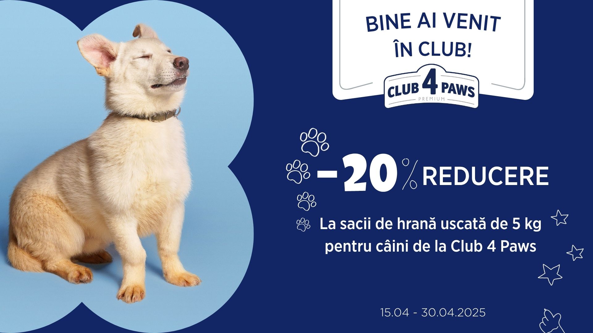 Banner aprilie C4P 20% reducere saci 5kg