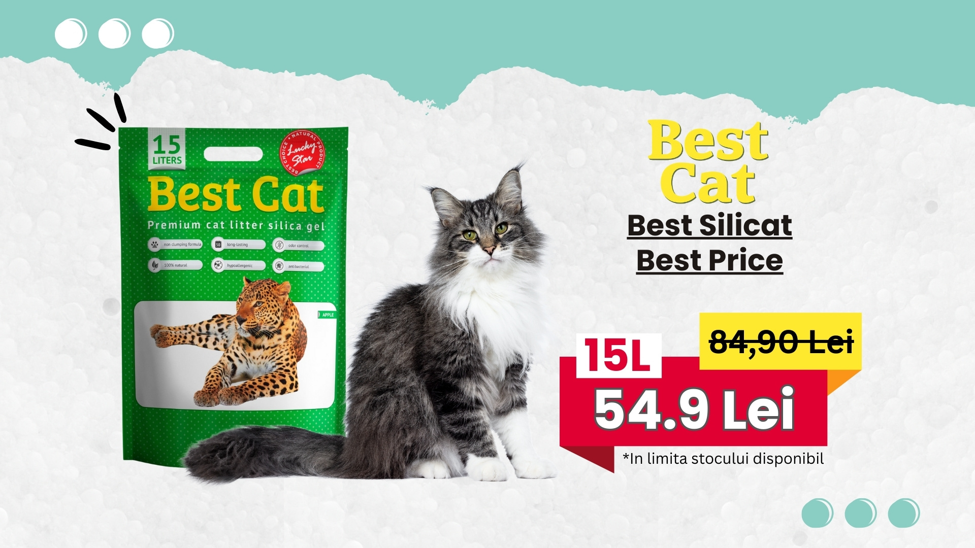 Best Cat Silicat 15L - asternut litiera