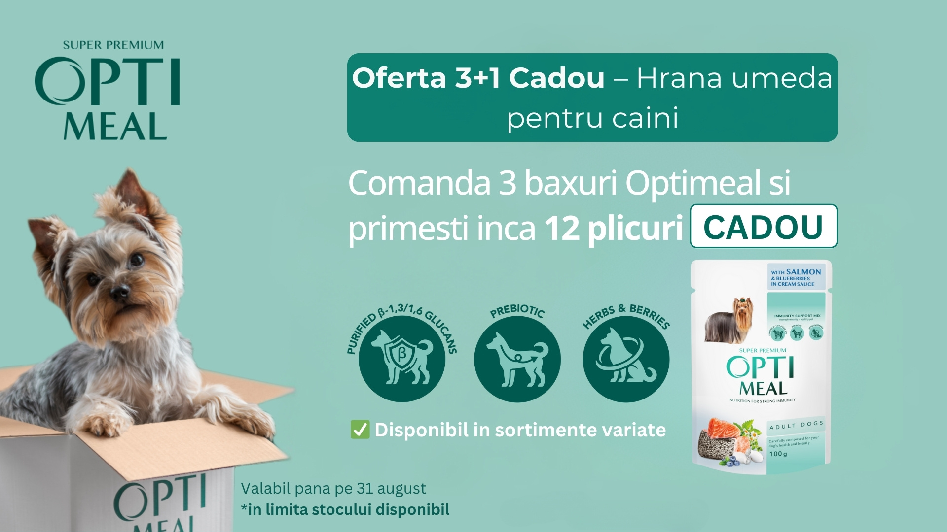 3+1 Cadou Hrana Umeda Caini Optimeal