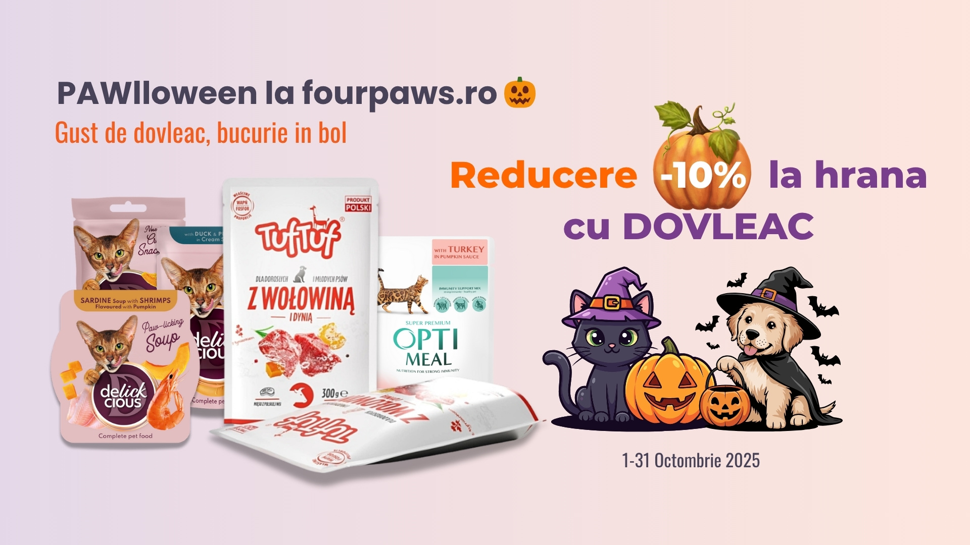 Reducere 10% hrana cu Dovleac