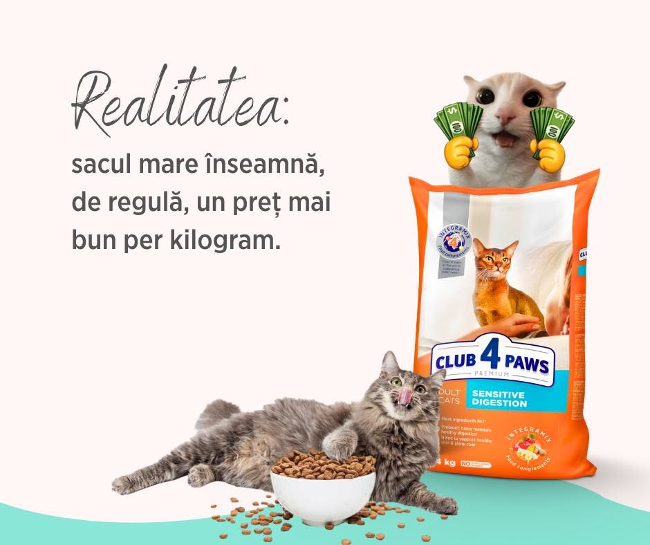 Când merită să treci de la ambalajul mic la sacul mare de hrană?