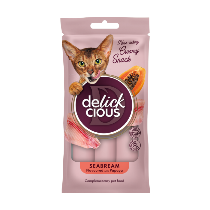 DELICKCIOUS, Recompense cremoase cu dorada si aroma de papaya, 2x60g [2]