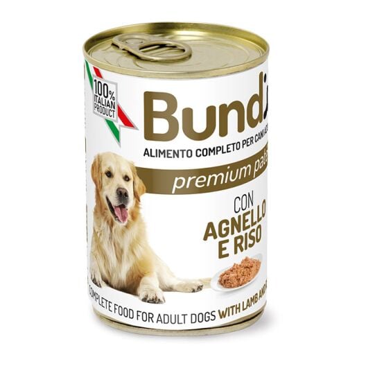 Bundy, Conserva pentru caini, cu miel si orez, 400g