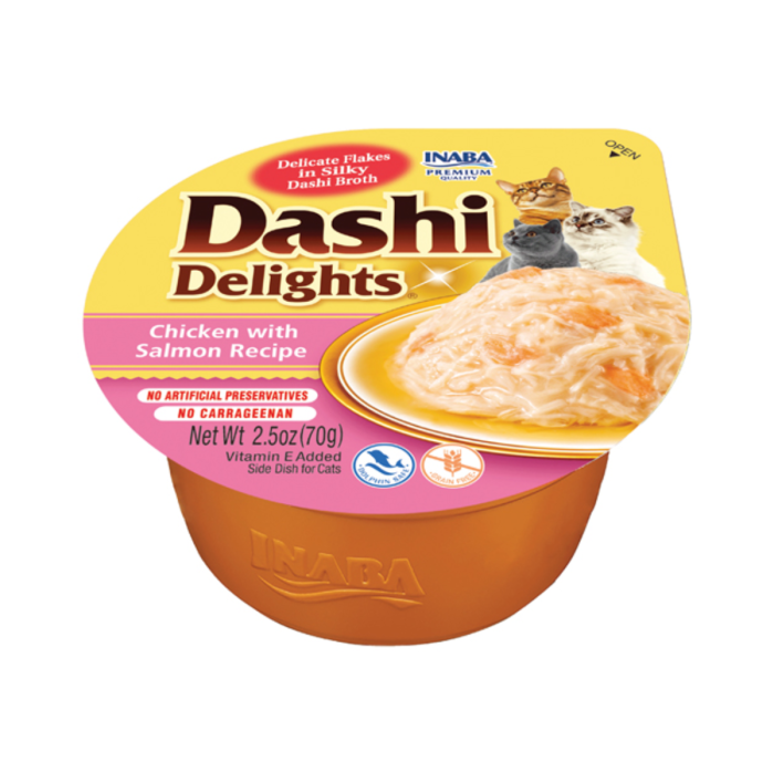 Ciao Dashi Delights, Hrana umeda complementara pentru pisici, cu pui si somon, 70g [1]