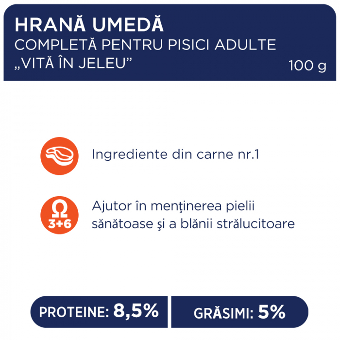 Club 4 Paws Premium Hrana umeda pisici, cu Vita in jeleu set 5+1*80g [2]