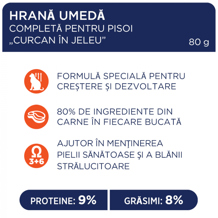Club 4 Paws Premium Hrana umeda pisoi - curcan in jeleu, set 24*80g [2]