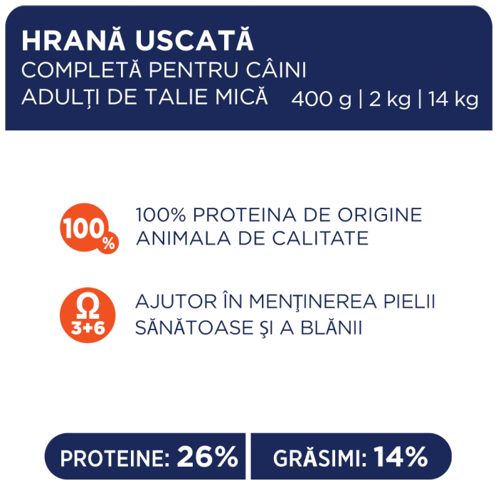 , CLUB4PAWS, Hrana completa pentru caini de talie mica, 2kg [4]