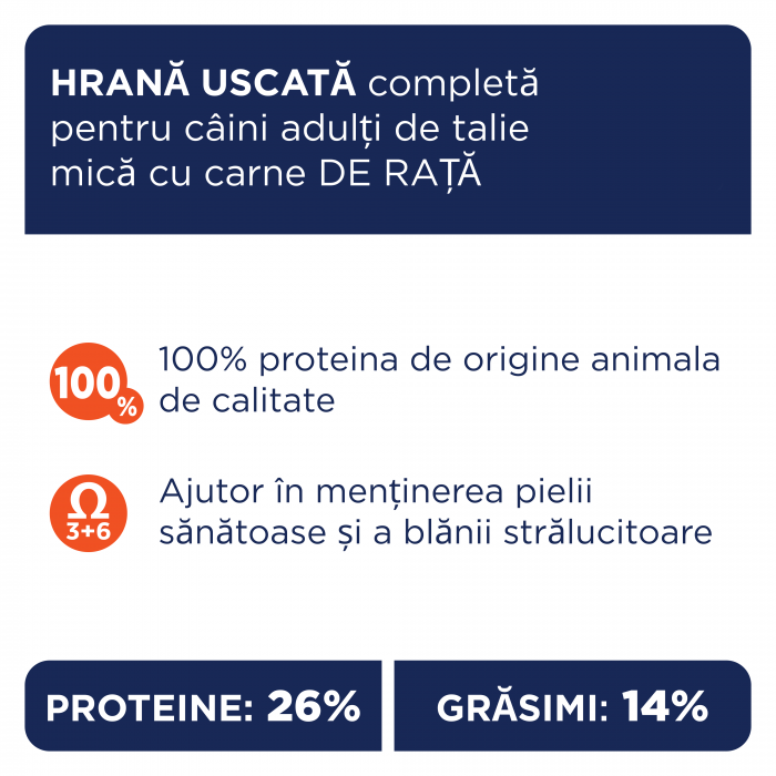 Club 4 Paws, Hrana uscata caini de talie mica, rata, 2kg [2]