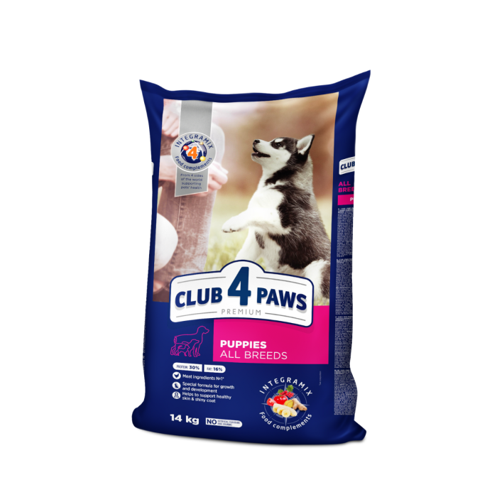 CLUB4PAWS, Hrana uscata completa pentru catei de toate rasele, 14 kg [1]