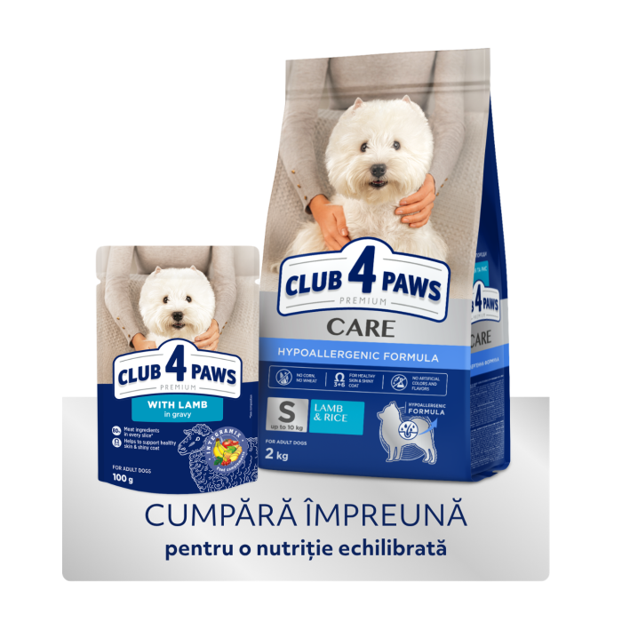 CLUB4PAWS, Mancare hipoalergenica pentru caini de talie mica [4]