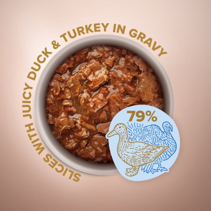 Club 4 Paws Premium Plus Selection Hrana pentru caini adulti de talie mica -Bucati de rata si curcan in sos,12x85g [2]