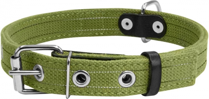 Collar, Zgarda caini dubla, 25mm latime, 41-53cm lungime, verde [2]