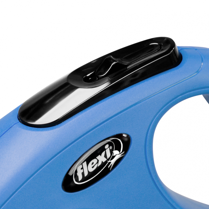 Lesa retractabila cu snur de 5m, albastra, S, Flexi New Classic [3]