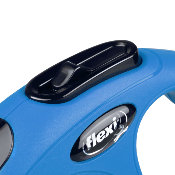 Lesa retractabila cu snur de 3m, albastra, XS, Flexi New Classic [3]