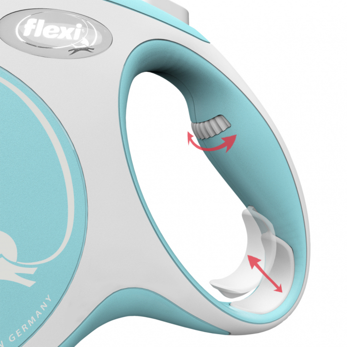 Flexi New Comfort, M cord, lesa retractabila, albastru deschis [4]