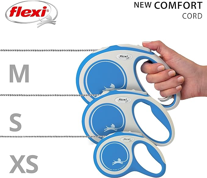 Flexi New Comfort, M cord, lesa retractabila, albastra [6]
