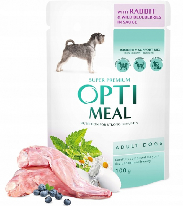 Optimeal, Hrana umeda pentru caini de talie mica, mix de arome, 3+1, 400g [4]