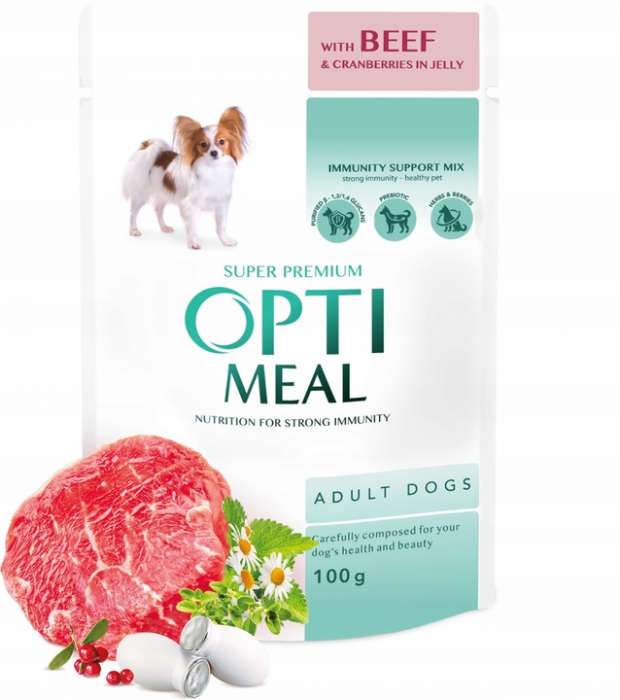 Optimeal, Hrana umeda pentru caini de talie mica, mix de arome, 3+1, 400g [5]