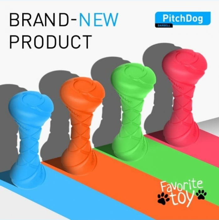 PitchDog, Gantera din spuma pentru caini, 19x7cm, roz [3]