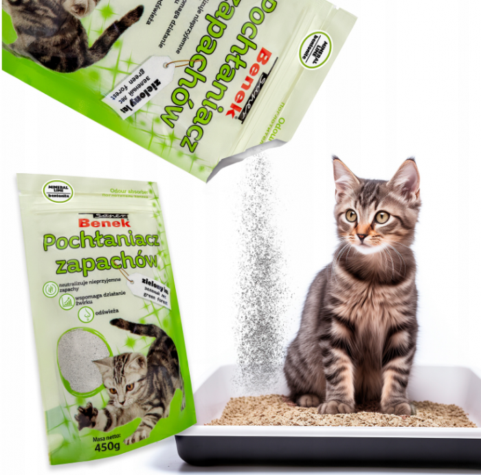 Absorbant miros neplacut pentru litiera pisicii, fresh forest, Super Benek [3]