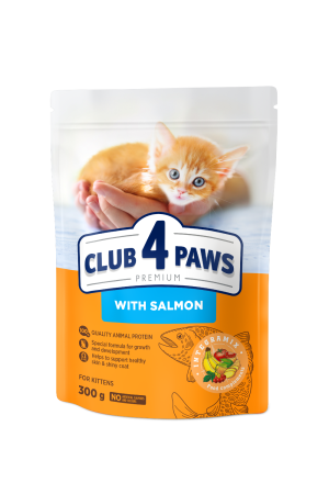 Hrana uscata - Club 4 Paws Premium, Hrana uscata pisoi, cu somon, 300g