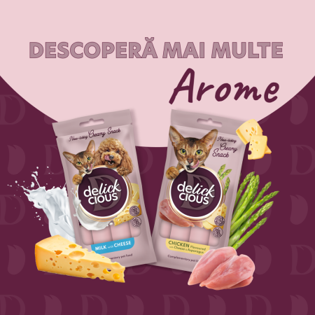 DELICKCIOUS, Recompense cremoase pisici - Miel, Orez Brun și Dovlecel, 60g [8]