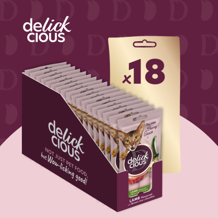 DELICKCIOUS, Recompense cremoase pisici - Miel, Orez Brun și Dovlecel, 60g [7]