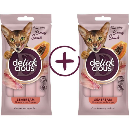 Recompense - DELICKCIOUS, Recompense cremoase cu dorada si aroma de papaya, 2x60g