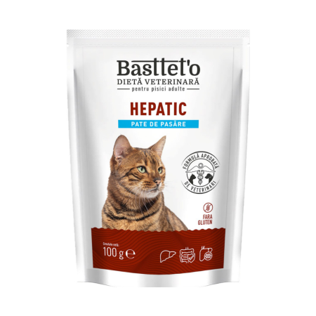 Hrana umeda - Bastteto Hepatic, Hrana umeda pisici - Pasare, 100g