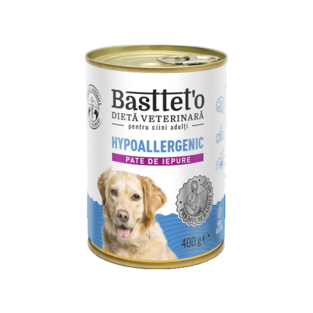 Bastteto Hipoalergenic, Hrana umeda caini - Iepure, 400g [0]