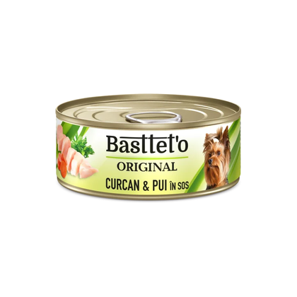 Hrana umeda - Bastteto Pate Caini - Pui si curcan in sos, 85g
