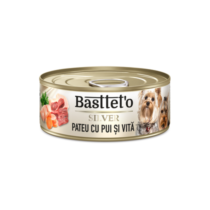 Bastteto Pate Caini - Pui si vita, 85g [0]