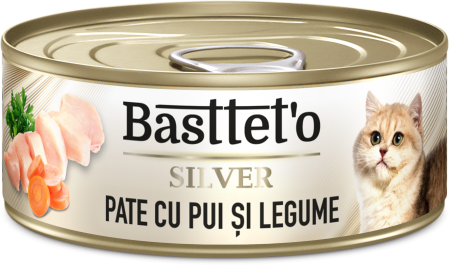 Produse pentru pisici - Bastteto Pate Pisici - Pui si legume, 85g