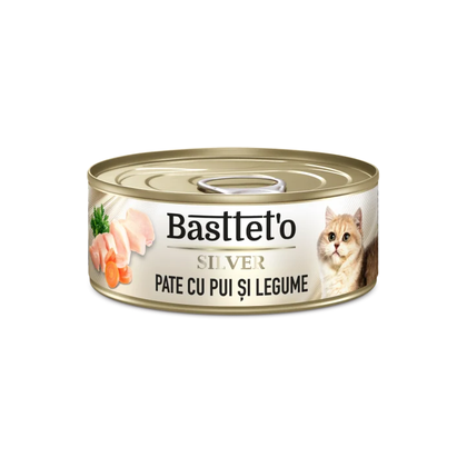 Hrana umeda - Bastteto Pate Pisici - Pui si legume, 85g