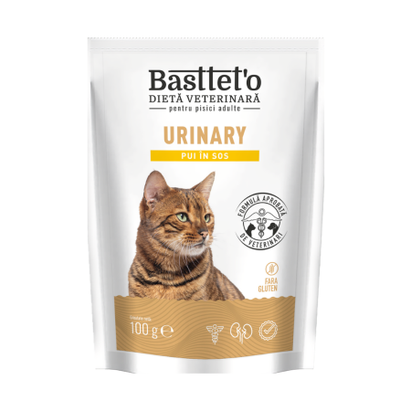 Hrana umeda - Bastteto Urinary, Hrana umeda pisici - Pui in sos, 100g