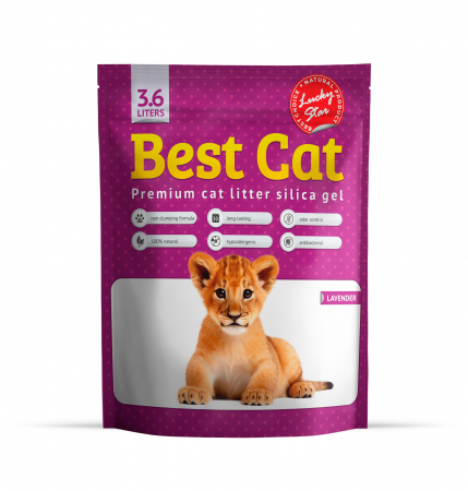 Asternut igienic - Best Cat Silicat - Asternut igienic pisici, lavanda  3.6l