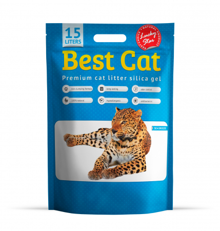 Asternut igienic - Best Cat Silicat - Asternut igienic pisici, marin fresh 15l